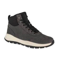 Botki Męskie Nubuk Boroughs Project. Szare buty zimowe męskie Timberland, z koronki, z okrągłym noskiem, bez zapięcia. Za 349.99 zł.