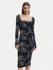 Desigual Sukienka codzienna 25SWVK05 Czarny Slim Fit. Czarne sukienki damskie Desigual, na co dzień, l, bez wzorów, z syntetyku, bez kołnierzyka, bez ramiączek, proste. Za 259.99 zł.