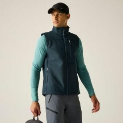 Męska wodoodporna kamizelka typu softshell Arana. Niebieskie kurtki softshell damskie Regatta, l, bez wzorów, z elastanu, bez kaptura. Za 349.99 zł.