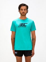 Koszulka męska z maksymalną wentylacją do biegania ZIPRUN. Zielone t-shirty sportowe męskie BODYCROSS, m, z materiału, bez ramiączek, do biegania. Za 322.99 zł.