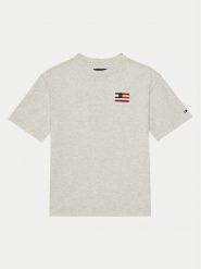 Tommy Hilfiger T-Shirt KB0KB09531 D Szary Regular Fit. Szare t-shirty chłopięce Tommy Hilfiger, bez wzorów, z bawełny, bez ramiączek. Za 99.99 zł.