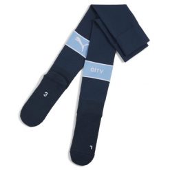 Męskie skarpety z grafiką Manchester City PUMA Marine Blue Team Light. Niebieskie skarpetki męskie Puma, bez wzorów. Za 96.91 zł.