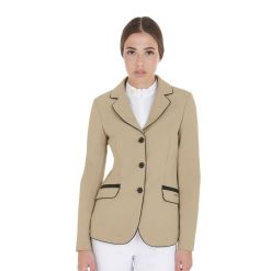 Kurtka do jazdy konnej w tkaninie technicznej dla kobiet Equestro. Brązowe kurtki damskie EQUESTRO, l, bez wzorów, z materiału, bez kaptura. Za 536.90 zł.