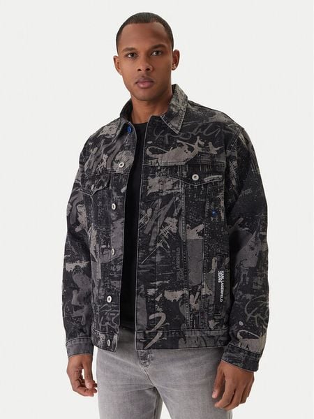 Karl Lagerfeld Jeans Kurtka jeansowa B1M14033 Szary Regular Fit. Szare kurtki męskie Karl Lagerfeld Jeans, m, bez wzorów, z bawełny, bez kaptura. Za 959.99 zł.