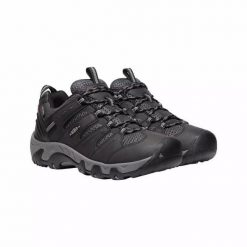 KEEN Buty trekkingowe męskie Koven WP black/drizzle-40. Czarne buty trekkingowe męskie Keen, z gumy, bez zapięcia, trekkingowe. Za 277.09 zł.
