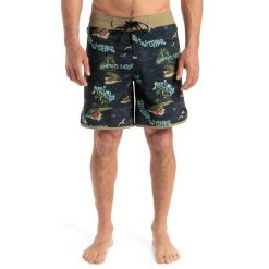 Spodenki boardshort dla Mężczyzn SURFSILK SCALLOP 18" Czarny. Niebieskie szorty męskie Quiksilver, z materiału, bez kołnierzyka. Za 319.99 zł.