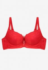Czerwony Biustonosz Push Up Ozdobiony Koronką Temirenna. Czerwone biustonosze Renee, z aplikacjami, z koronki. Za 29.99 zł.