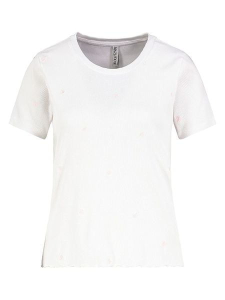 Eight2Nine Koszulka w kolorze białym rozmiar: L. Białe bluzki damskie Eight2Nine, l, bez wzorów, prążkowane, bez kołnierzyka, bez ramiączek. Za 66.47 zł.