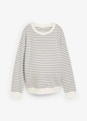 Bluza z bawełny organicznej na okres ciąży i po nim. Szare bluzy bez kaptura damskie bonprix, z bawełny. Za 149.99 zł.