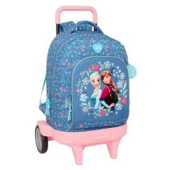 Torba szkolna z kółkami DISNEY FROZEN Niebieski. Niebieskie torebki klasyczne damskie Disney Frozen, bez wzorów, bez dodatków. Za 336.55 zł.