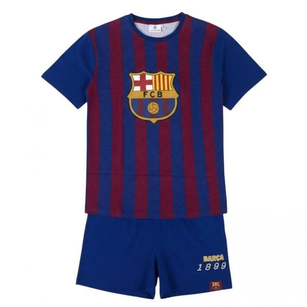 FC Barcelona piżama męska wielokolorowa. Niebieskie piżamy męskie FC Barcelona, m, bez wzorów, z bawełny, bez ramiączek. Za 129.00 zł.