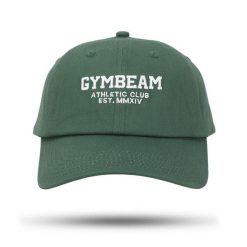 Czapka unisex fitness z daszkiem zielona Athletic Club. Zielone czapki z daszkiem damskie GYMBEAM, bez wzorów. Za 59.90 zł.