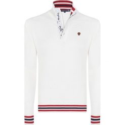 Giorgio Di Mare sweter męski L biały. Białe swetry męskie Giorgio Di Mare, l, bez wzorów, bez kołnierzyka. Za 209.00 zł.
