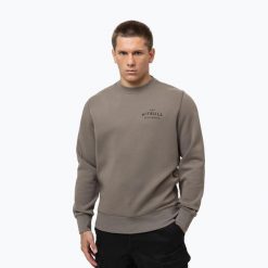 Bluza męska Pitbull Sampson Crewneck Sweatshirt. Brązowe bluzy bez kaptura męskie PITBULL, bez wzorów, z bawełny, klasyczne, bez kołnierzyka, bez ramiączek. Za 199.99 zł.