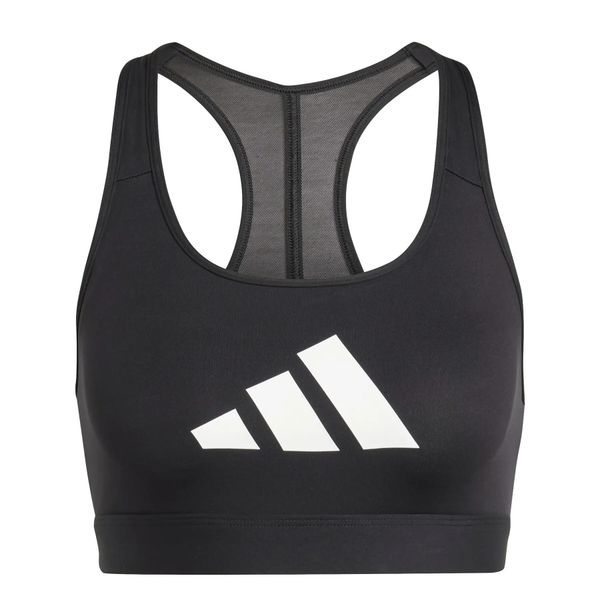 Biustonosz dla kobiet adidas Powerreact Big Logo Graphic. Czarne biustonosze sportowe damskie Adidas, bez wzorów, z materiału. Za 147.70 zł.