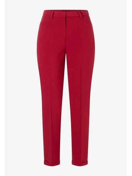 More & More Spodnie w kolorze czerwonym rozmiar: 46. Czerwone spodnie materiałowe damskie MORE & MORE, bez wzorów, z materiału. Za 130.81 zł.