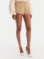 Bardot Szorty z imitacji skóry Jayla 60059PB2 Beżowy Slim Fit. Brązowe szorty damskie BARDOT, bez wzorów, ze skóry. Za 209.99 zł.