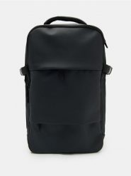 Plecak podróżny z organizerem i paskiem do zaczepienia o walizkę - czarny. Czarne plecaki męskie Sinsay, bez wzorów. Za 79.99 zł.