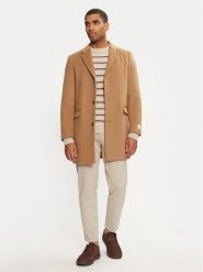 Calvin Klein Płaszcz wełniany K10K113664 Beżowy Regular Fit. Brązowe płaszcze męskie CALVIN KLEIN, na zimę, m, bez wzorów, z syntetyku. Za 1,039.00 zł.