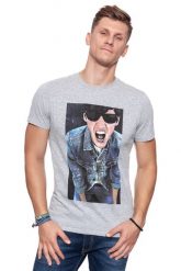 LEE T SHIRT PHOTO TEE GREY MELE L65UAI37. Szare t-shirty męskie Lee, l, bez wzorów, bez kołnierzyka. W wyprzedaży za 39.99 zł.