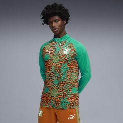 Męska bluza rozgrzewkowa reprezentacji Wybrzeża Kości Słoniowej z zamkiem 1/4. Brązowe bluzy bez kaptura męskie Puma, m. Za 339.00 zł.