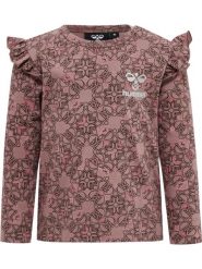 Koszulka z długim rękawem dla dziewczynki Hummel Fia. Brązowe koszulki dziewczęce HUMMEL, bez wzorów, z bawełny, bez ramiączek. Za 128.00 zł.