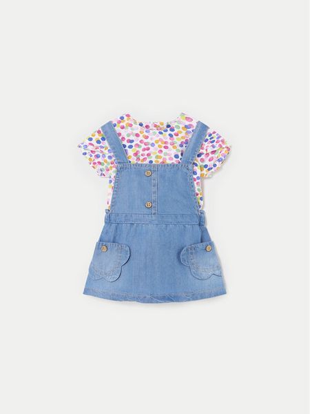 Mayoral Komplet t-shirt i spódniczka 1839 Kolorowy Regular Fit. Koszulki dziewczęce Mayoral, m, bez wzorów, z bawełny, bez ramiączek. Za 99.99 zł.