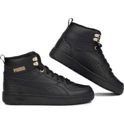 Buty sportowe damskie Puma Rebound Rugged. Czarne buty sportowe na co dzień damskie Puma, bez wzorów, trekkingowe. Za 360.00 zł.