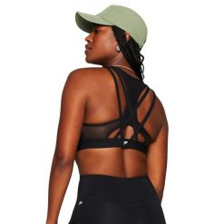 Biustonosz dla kobiet Fabletics Principal High Impact. Niebieskie biustonosze FABLETICS, bez wzorów, z materiału. Za 300.00 zł.