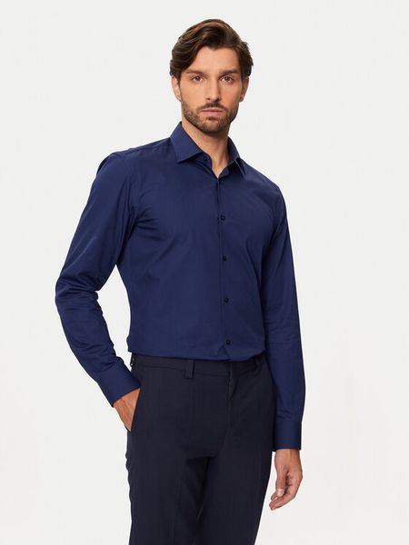 Hugo Koszula C-Jenno 50289499 Granatowy Slim Fit. Niebieskie koszule męskie Hugo, m, bez wzorów, z bawełny, bez kołnierzyka, bez ramiączek. Za 319.99 zł.