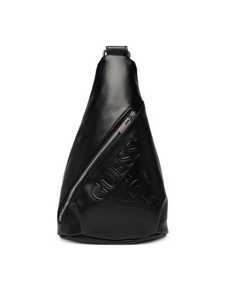 Guess Plecak V6GZ06 W2121 Czarny. Czarne plecaki damskie Guess, z aplikacjami, ze skóry. Za 279.99 zł.