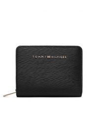 Tommy Hilfiger Portfel Th Modern Med Za W/Flap AW0AW18932 Czarny. Czarne portfele damskie Tommy Hilfiger, bez wzorów, ze skóry. Za 269.99 zł.