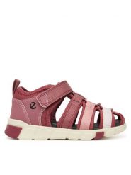 ECCO Sandały Mini Stride 76116110346 Różowy. Czerwone sandały dziewczęce ECCO, z materiału, bez zapięcia. Za 249.99 zł.