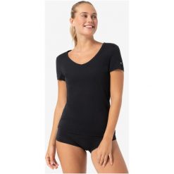 Koszulka termoaktywna z krótkim rękawem SUPER.NATURAL Sierra 140 V Neck. Czarne bielizna termoaktywna damska Super.natural, l, bez wzorów, z materiału. Za 279.99 zł.