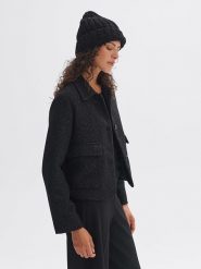 OPUS Czapka beanie w kolorze czarnym rozmiar: onesize. Czarne czapki zimowe damskie Opus, z materiału. Za 83.42 zł.