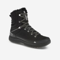 Buty turystyczne męskie Quechua NH100 wodoodporne. Czarne buty trekkingowe męskie QUECHUA, na zimę, przed kolano, bez zapięcia, trekkingowe. W wyprzedaży za 149.99 zł.