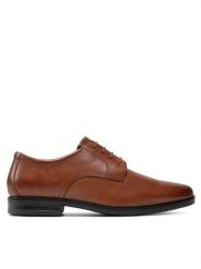 Clarks Półbuty Howard Walk 261620177 Brązowy. Brązowe buty wizytowe męskie Clarks, ze skóry, bez zapięcia. Za 289.99 zł.