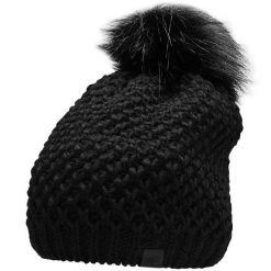 Czapka damska 4F. Czarne czapki zimowe damskie 4f, z materiału. Za 52.99 zł.
