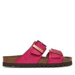 Klapki Dr. Brinkmann. Fioletowe klapki damskie Dr. Brinkmann, bez wzorów, bez obcasa. Za 369.99 zł.