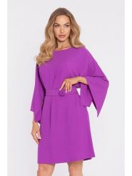 Made of emotion Sukienka w kolorze fioletowym rozmiar: L. Różowe sukienki damskie Made Of Emotion, l, bez wzorów, z tkaniny, bez kołnierzyka, bez ramiączek, mini. Za 244.99 zł.