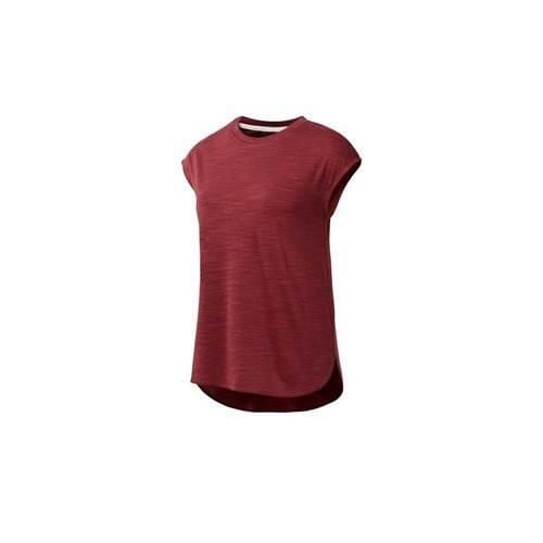 Koszulka sportowa damska Reebok EL Marble Tee. Czerwone bluzki sportowe damskie Reebok, bez wzorów, bez ramiączek. Za 125.00 zł.