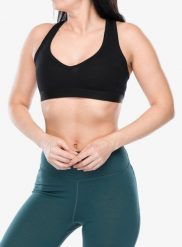 Biustonosz termoaktywny Sensor Merino DF Bra. Czarne biustonosze sportowe damskie Sensor, bez wzorów, z materiału. Za 137.49 zł.