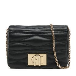 Torebka Furla. Czarne torebki klasyczne damskie Furla, bez wzorów, wizytowe, bez kołnierzyka, bez ramiączek. Za 859.99 zł.