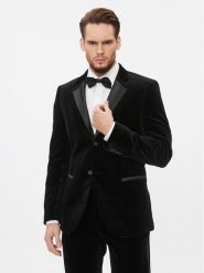 Hugo Marynarka Henry234E1 50502346 Czarny Slim Fit. Czarne marynarki męskie Hugo, bez wzorów, z bawełny. Za 1,509.00 zł.
