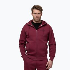 Bluza męska Pitbull Sampson Hooded Zip Sweatshirt. Czerwone bluzy z kapturem męskie PITBULL, m, z bawełny. Za 299.99 zł.