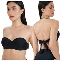 Góra od bikini damska 4F 4FWSS25UBKTF072. Czarne bikini damskie 4f, bez wzorów. Za 79.99 zł.