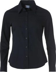 Clique Clare - Dámska koszulka z długim rękawem 100% bawełna, Easy Care. Czarne t-shirty damskie CLIQUE, s, bez wzorów, z bawełny, bez kołnierzyka. Za 213.48 zł.