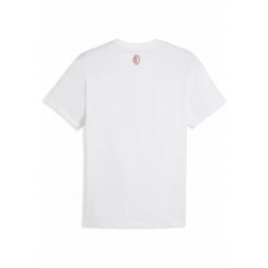 Męska koszulka AC Milan FtblCulture PUMA White For All Time Red. Białe t-shirty sportowe męskie Puma, m, bez ramiączek, do piłki nożnej. Za 129.00 zł.