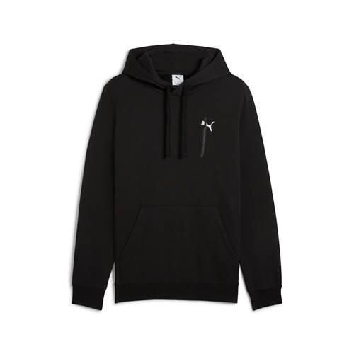 Bluza sportowa męska Puma 68258001. Czarne bluzy sportowe męskie Puma, bez wzorów, biznesowe, bez kołnierzyka, bez ramiączek. Za 317.00 zł.