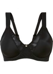 Biustonosz minimizer z wyściełanymi ramiączkami. Czarne biustonosze bonprix, bez wzorów. Za 67.99 zł.